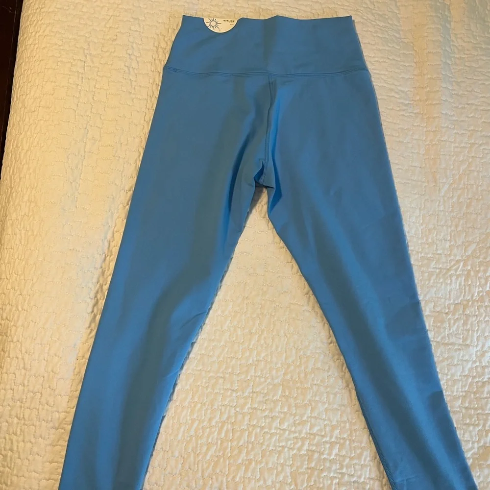 Aerie OFFLINE The Hugger High Rise Leggings Blue Size Large NWT